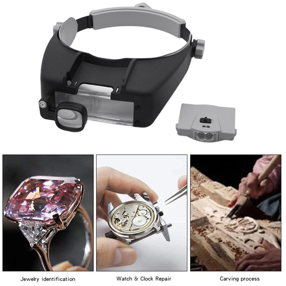 Electronics Repair Hobby - Очки-лупа LED с креплением на голову